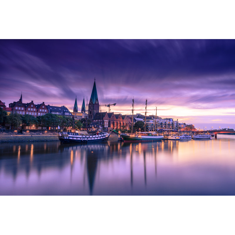 Witby Bremen Old Town - Wrapped Canvas Print, 30cm H x 46cm W x 3.8cm D