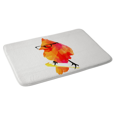 Tapis pour salle de bain punk oiseau