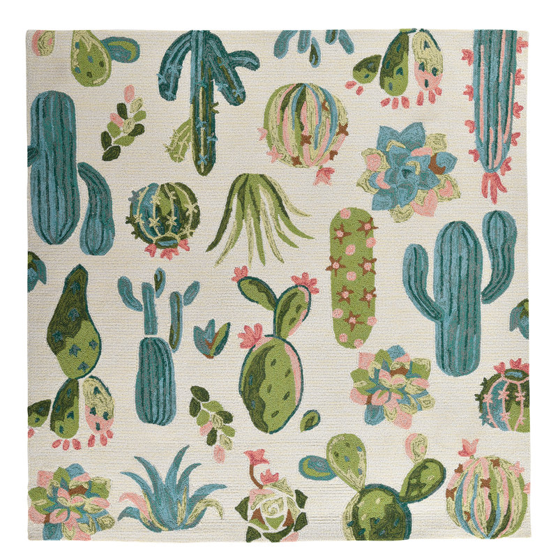 Duprey Hand Woven Hand Tufted Area Rug, Square 180cm