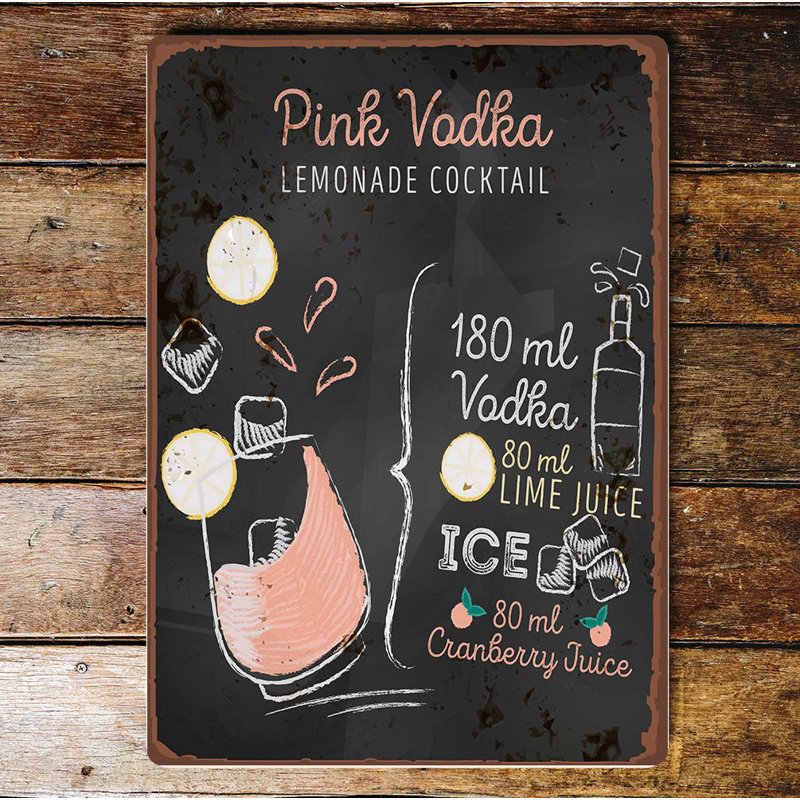 Handmade Food & Beverage Wall Decor on Metal, 80cm H x 60cm W