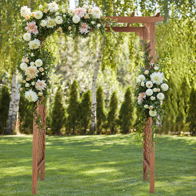 59.8'' W x 23.6'' D Solid Wood Arbour in Brown