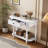 Narrow Console Table With Curved Corner And Top Drawer And Open Shelf-2049922932-2049922922