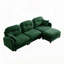 Canapé modulaire en chenille 3 places avec 2 coussins et repose-pieds