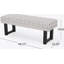 Banc en tissu Ashford