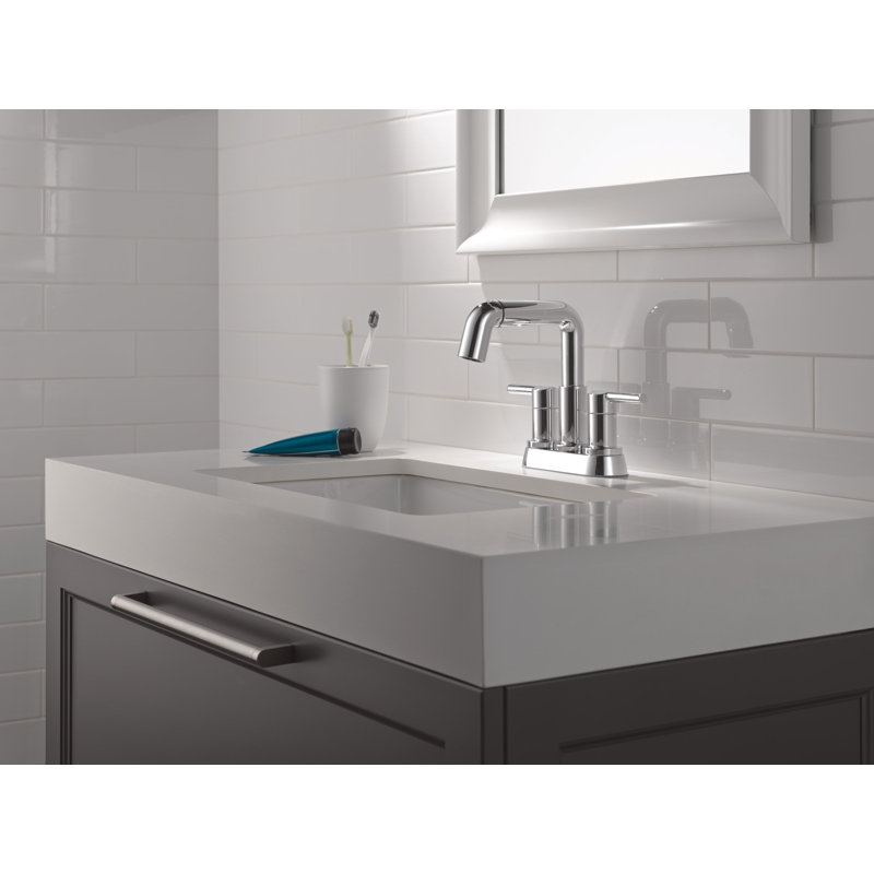 Nicoli Pull-Down Centerset Bathroom Faucet, Pull Out Sprayer Bathroom Sink Faucet, Chrome