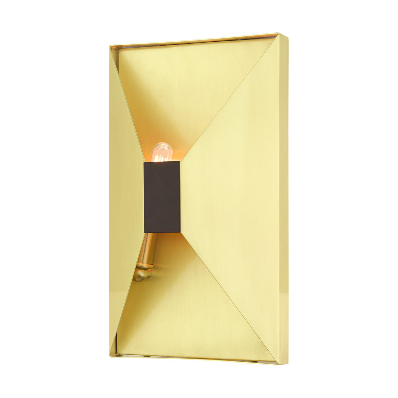 Engela Flush Mounted Sconce, Satin Brass