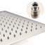 Douche de plafond en nickel brossé avec une tête de 10 po et une douche à main - reproduit les pluies naturelles, la buse autonettoyante, correspond aux exigences d'installation des tuyaux American Standard, mur et-117993643