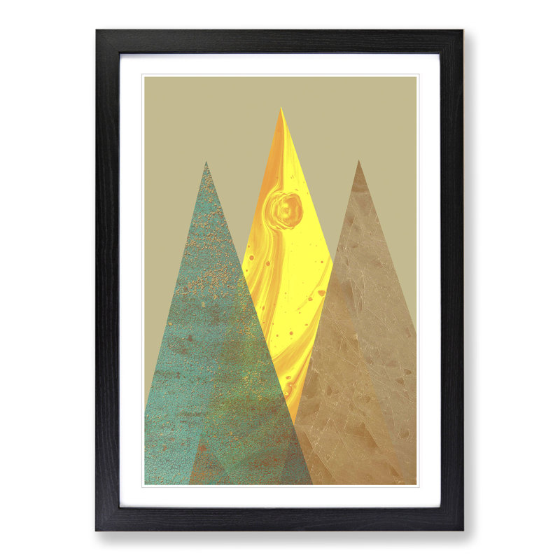 Composition 7 - Picture Frame Graphic Art, Black, 65cm H x 48cm W x 2cm D