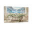 Baignoire de salle de bain, fleurs, montagnes, paysage de neige-1586732222-1586732195-1586732220