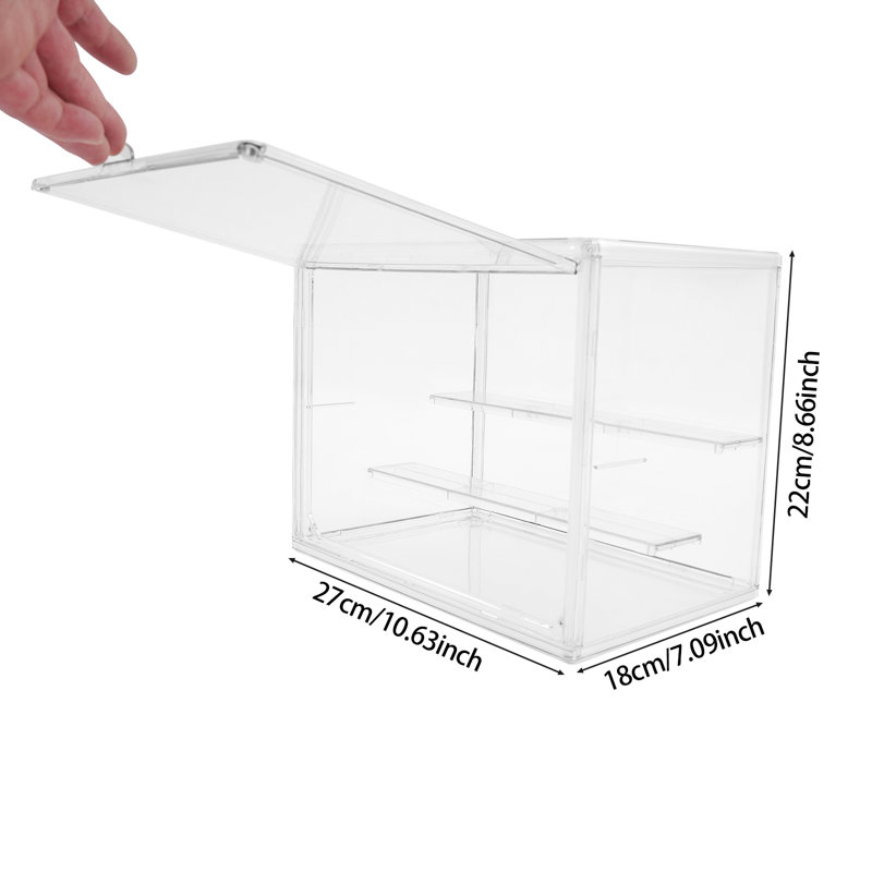 Mabilia Clear Cake Cupcake Bread Display Box Shelf 2-Tier Display Storage Container