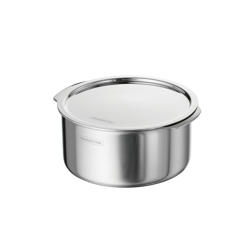 Corde en acier inoxydable à trois couches avec couvercle, pot de Patila pour la cuisine indienne, 2,4 pintes