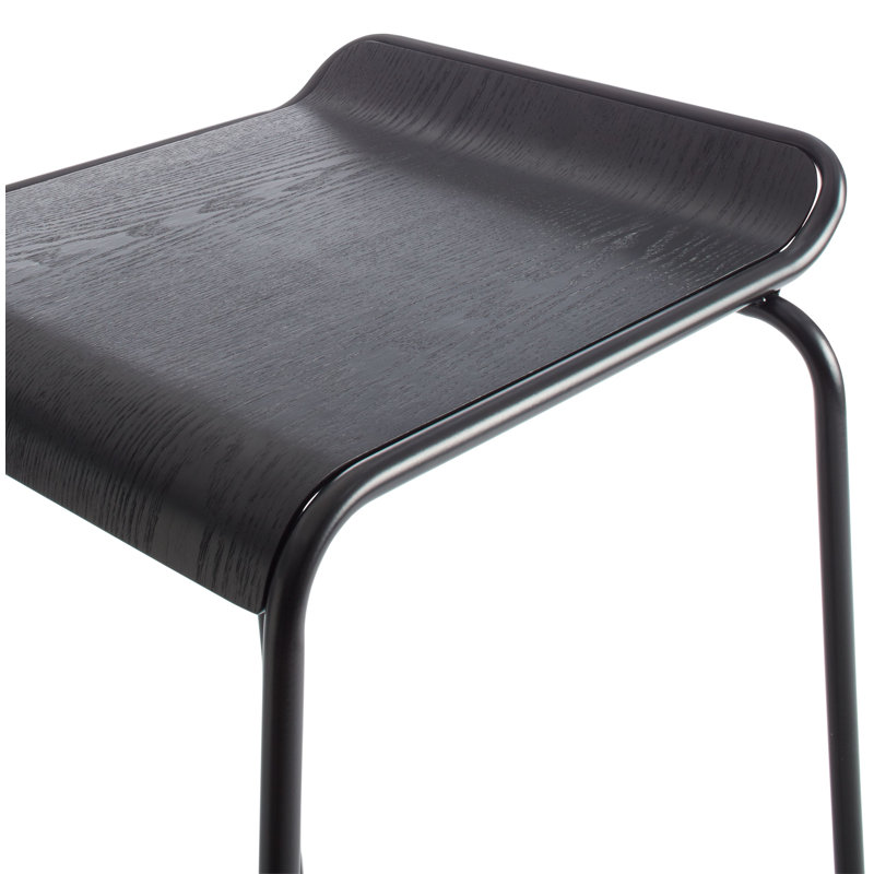 Ready Stool with Metal Frame, Black, Counter Stool (25" Seat Height)