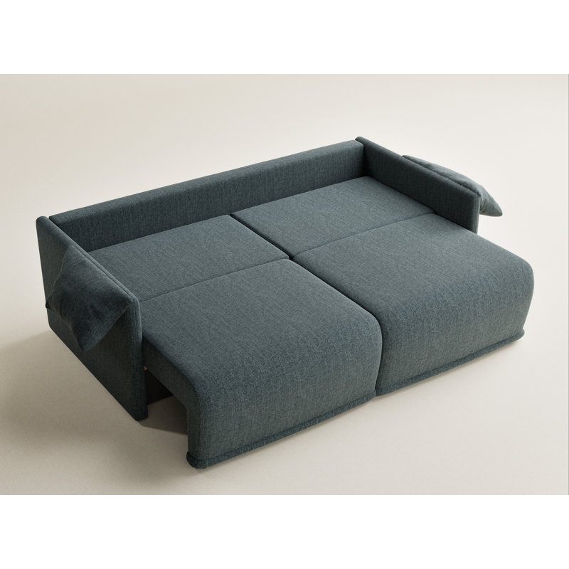 Sofa, Blue Fabric/Polyester