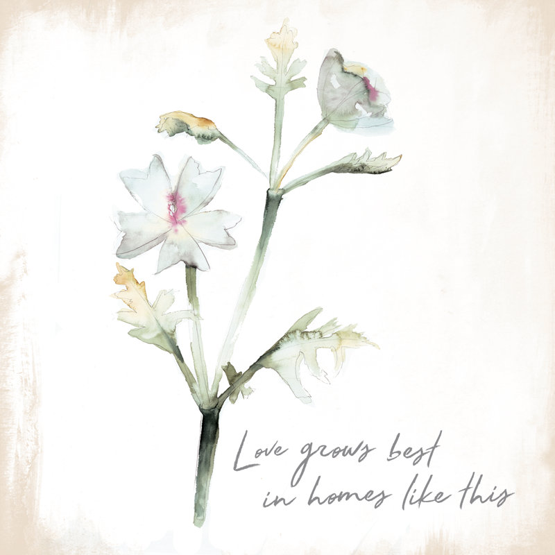 Love Grows Flower - Wrapped Canvas Painting, 76cm H x 76cm W x 3.8cm D