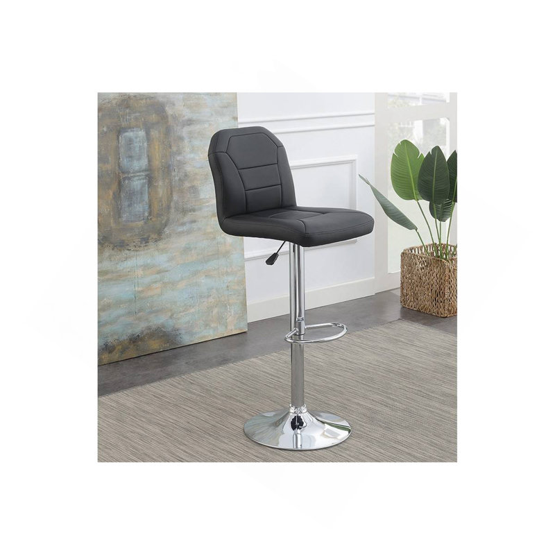 Tabouret de bar en similicuir, Noir, 2