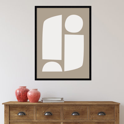 " Neutral Abstract Aztec Shapes 4 "