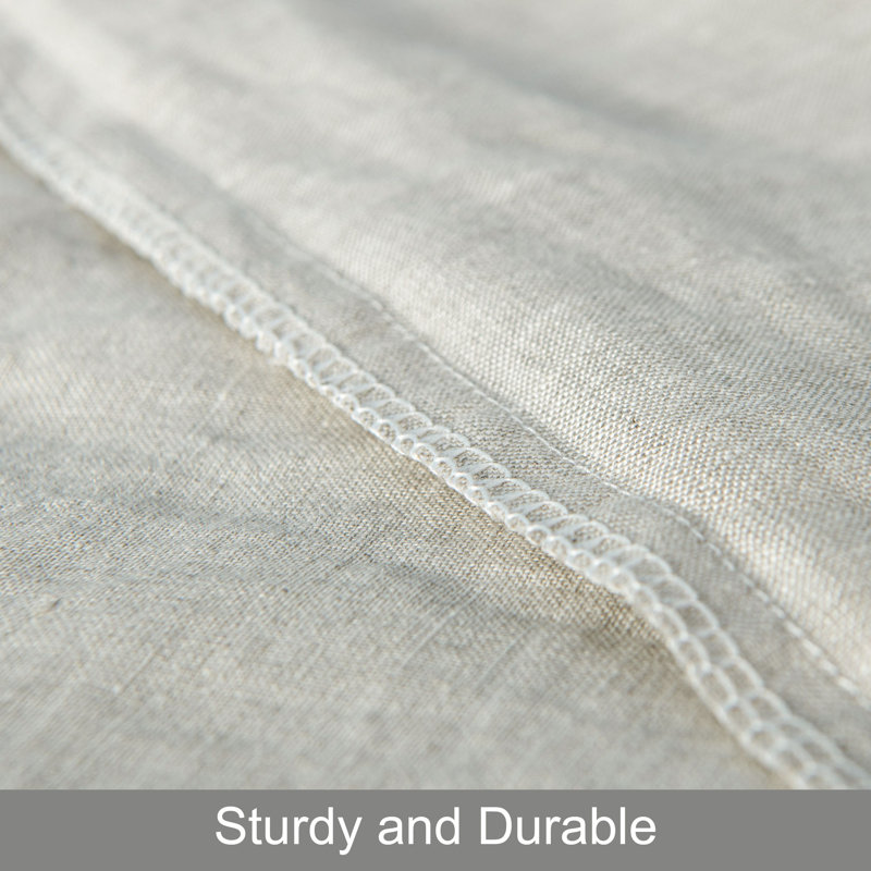 NTBAY Pillowcases 2-Pack 100% Linen  Wrinkle Fade Stain Resistant Envelope Closure 20x26 Inches, Queen Pillowcases