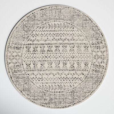 Alza Southwestern Gray/Black/Ivory Area Rug