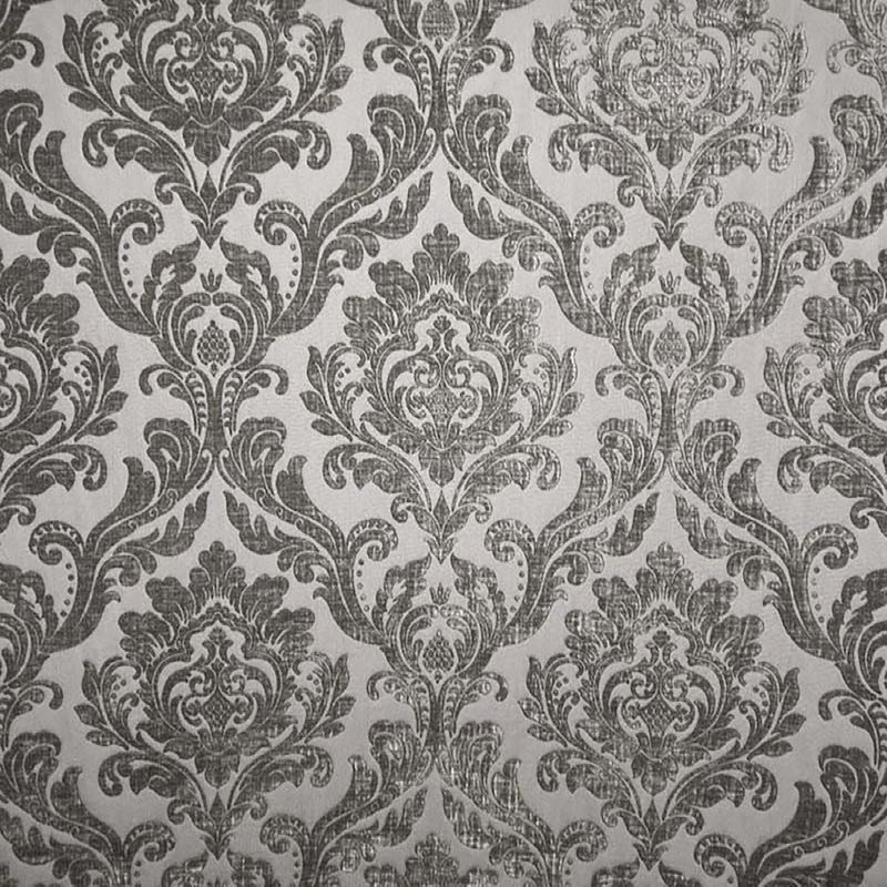 Damask Two Tone Velvet | Neiman Fabric, Gray