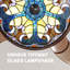 Ventilateur de plafond 36 pouces de style Tiffany avec lumières, Fandelier rétractable à intensité variable avec télécommande et 6 vitesses