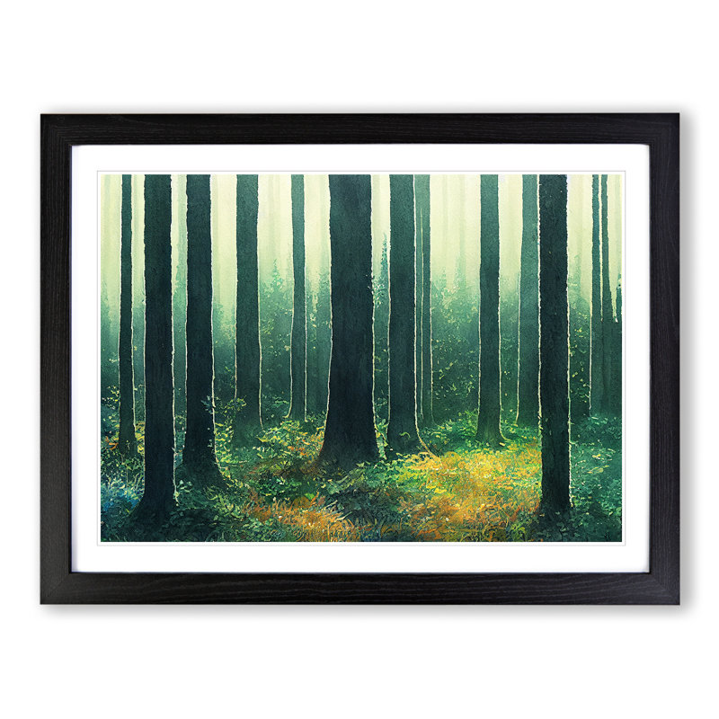 Forest Vol.3 - Single Picture Frame Painting, Black, 46cm H x 64cm W x 2cm D