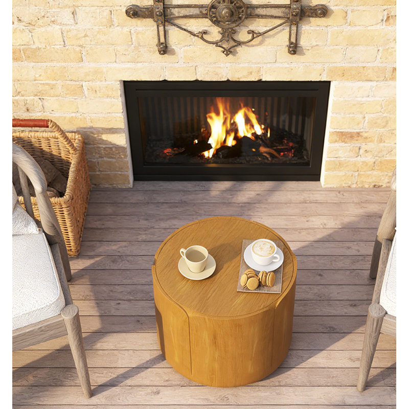 Table d'appoint ronde d'extérieur d'intérieur, Naturel