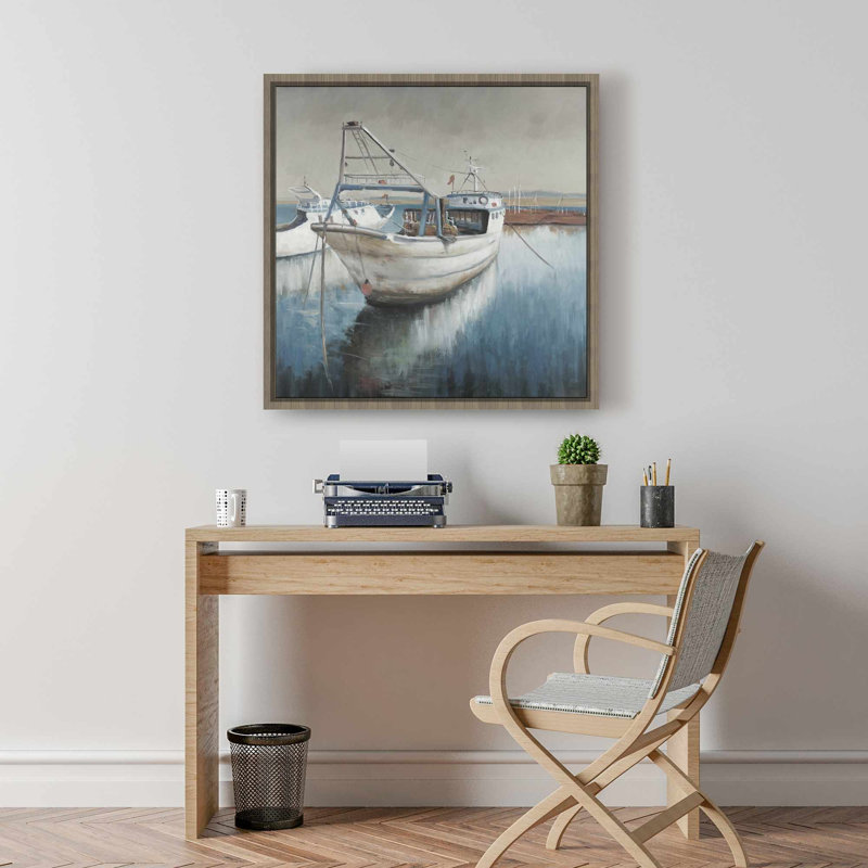 Toile de pêche désaturée | Chambre marine côtière, Bleu/gris