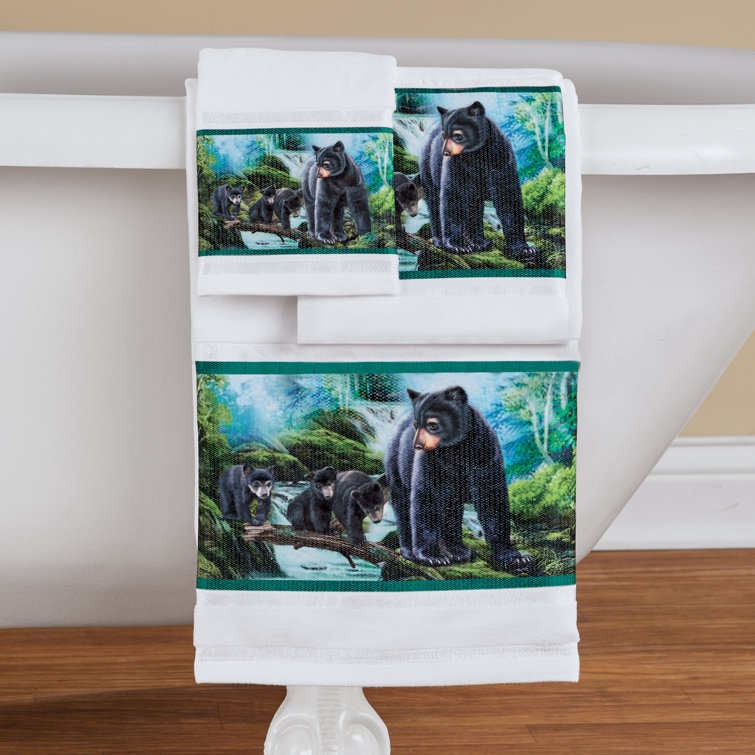 Black Bear Bath Towels