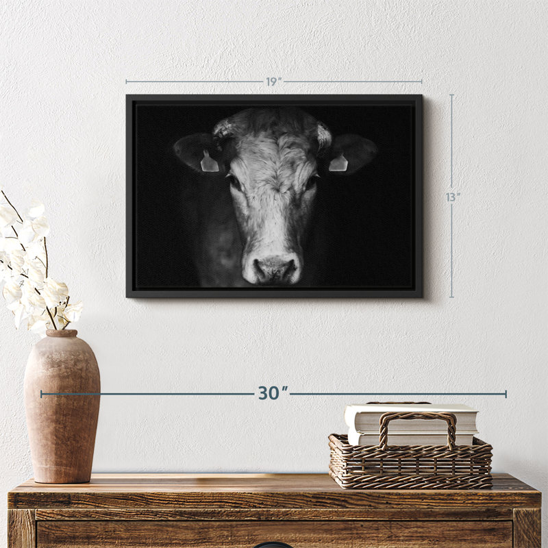" Pondering Cow ", 19" H x 13" W