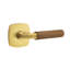 Emtek Select Passage Leverset w/ Urban Modern Rosette & R-Bar Stem, Dark Walnut Handle-1657502950-1657502946