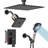 Ceiling Mount Pressure Balanced Shower System, 10" Dual  Showerheads System with Filter and Valve-128488830