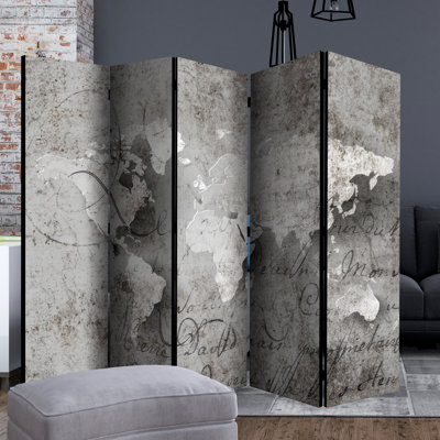 Bricher 225cm W x 172cm H 5 - Panel Solid Wood Folding Room Divider