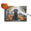 Grande planche à découper en verre noir Labrador Retriever Spooky