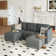 Tomario 5- Piece Upholstered U-Shaped Modular Sectional With Storage