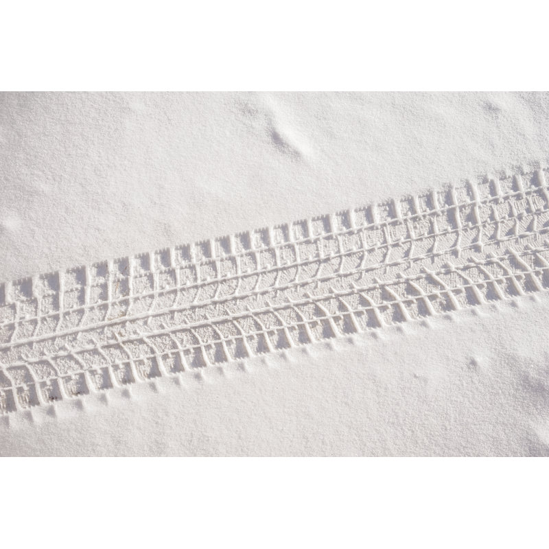 Fresh Snow Sedan Tire Track by Vadimgouida - Wrapped Canvas Print, 30Cm H x 46Cm W