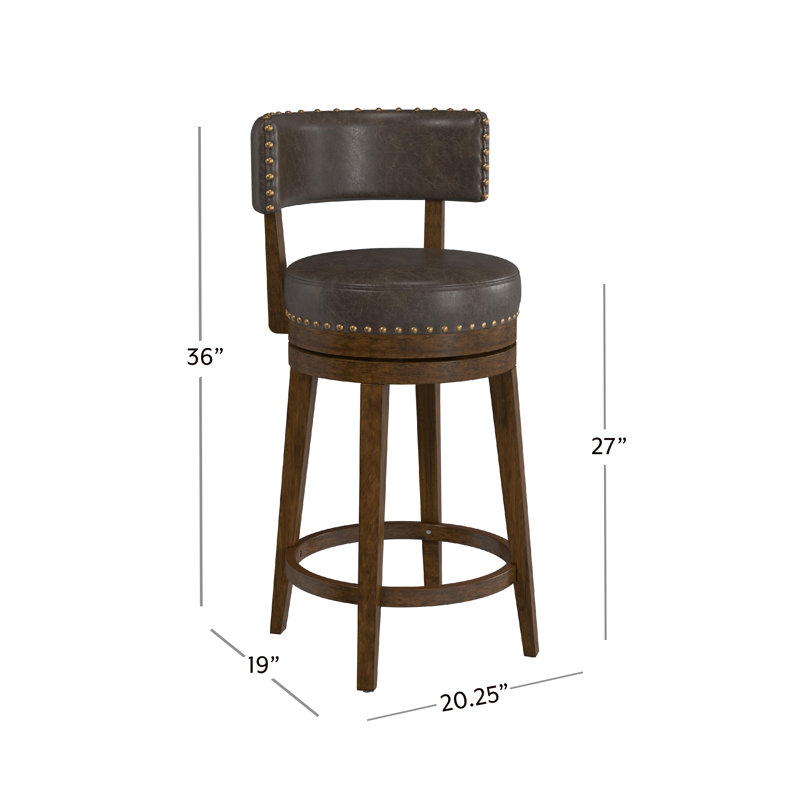 Wendover Swivel Upholstered Counter Stool, Counter Stool (26" Seat Height)