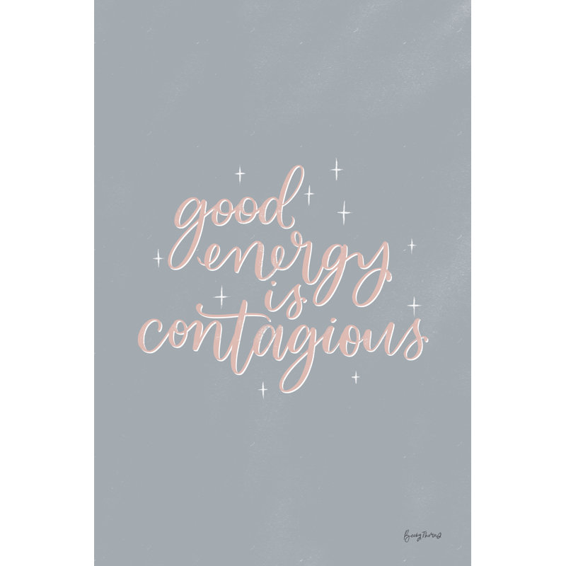 Mod Glam Good Energy I Pink Grey by Becky Thorns - Wrapped Canvas Print, 91cm H x 61cm W