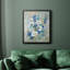 «Blue Garden I», toile encadrée de qualité supérieure - prête à être accrochée-2089547160-2089547142