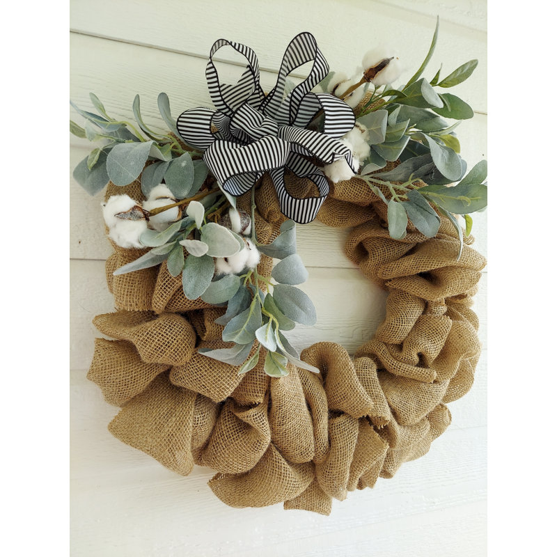 Couronne en toile de jute Farmhouse