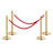 Stanchions and Velvet Ropes, Hollow Base with Stainless Steel Post, Red Velvet Ropes and Posts, Crowd Control Barriers Gold Stanchions, Red Carpet Runner Poles for Party Supplies