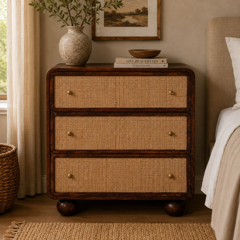 Nabesna Solid Wood 3 - Drawer Rectangle Accent Chest