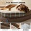 Lit orthopédique pour chien de taille moyenne, avec traversin ovale avec housse en molleton doux imperméable et lavable-126133074-132221507