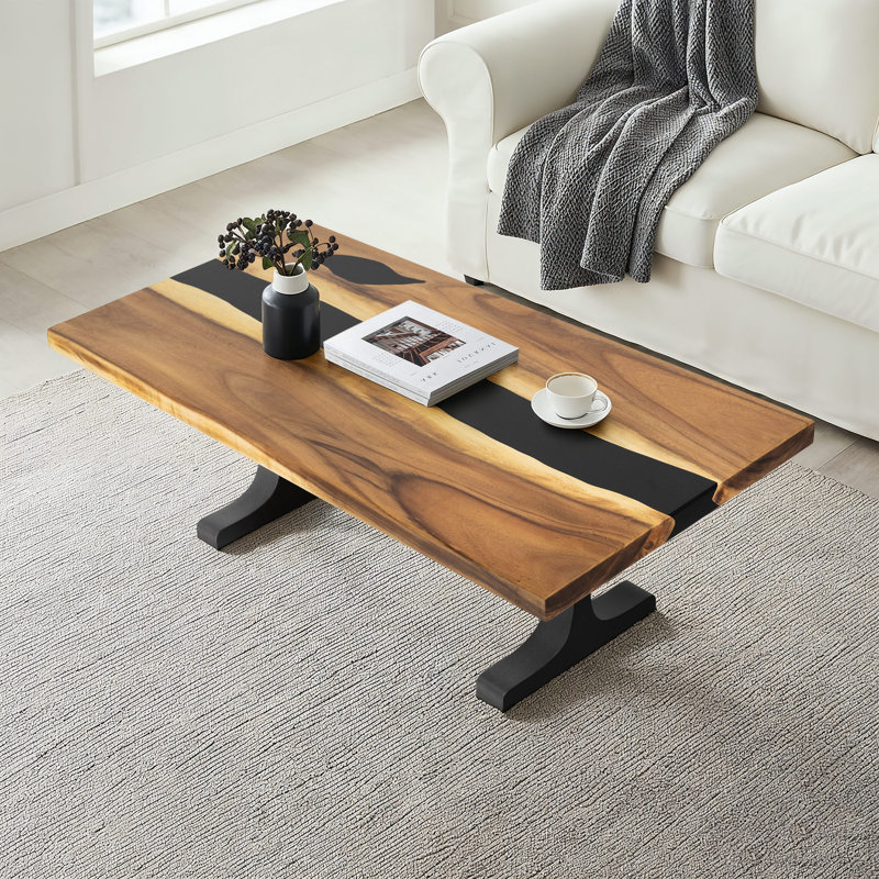 Table basse rectangulaire, 18.4" H x 24" W x 48" D