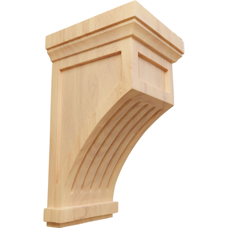 Wood Bracket/Corbel, Maple, 4.25" W x 7" H x 4.25" D