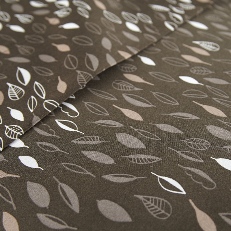 King Botanical Forest White and Gray Microfiber Sheet Set
