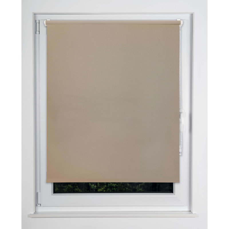 Just Room Darkening Roll-Up Blind, Beige, 210cm L x 90cm W