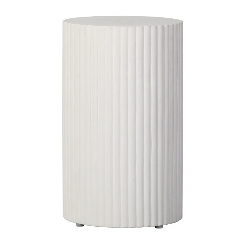 Perpetual Outdoor Round Side Table, White