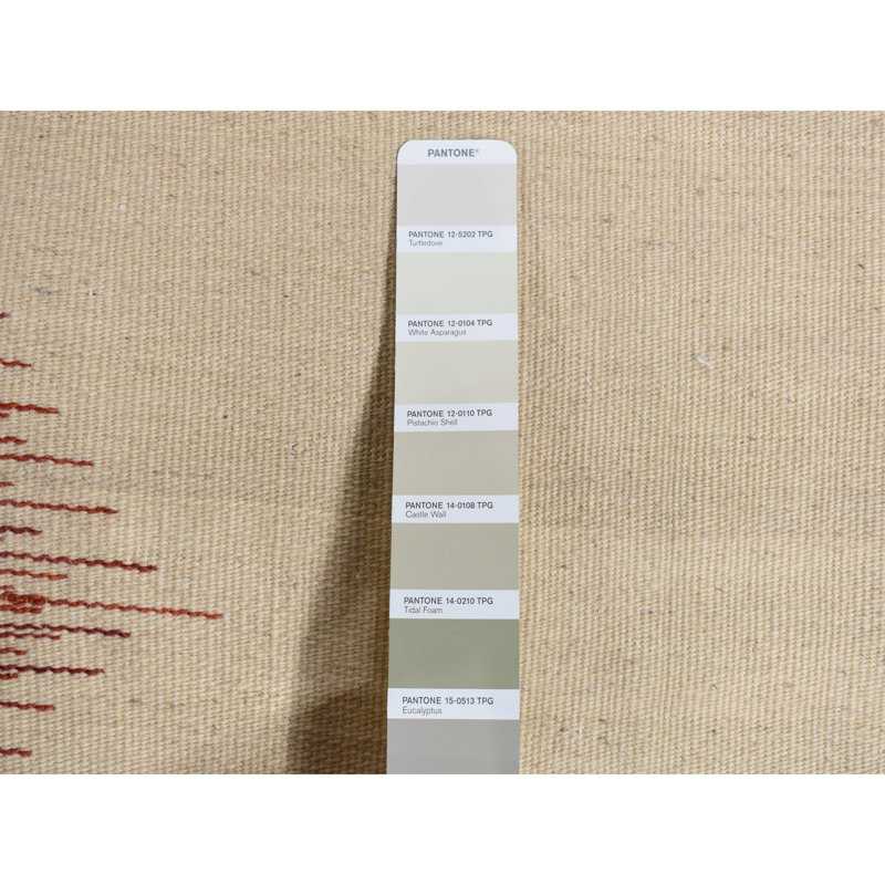 Tapis réversible 100% laine tissé à la main ivoire 9 pi x 12 pi 7 po 61DAC02EEF3E4ABA9DDC752825A3CB8E