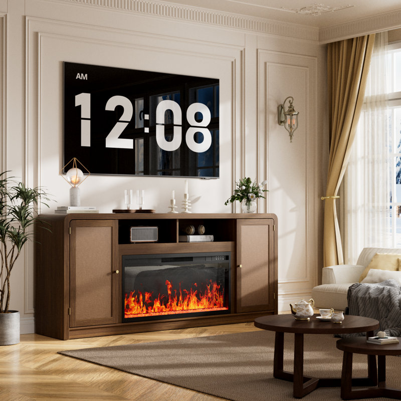Meuble télé avec foyer