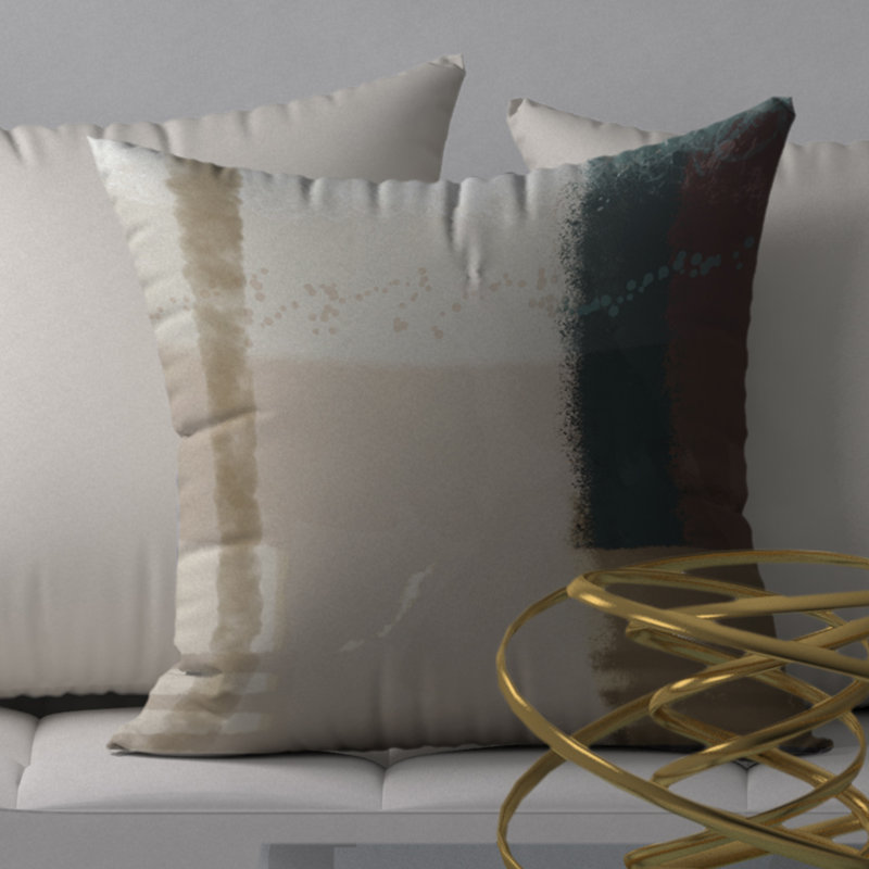Abstract Throw Pillow, 20" H x 20" W